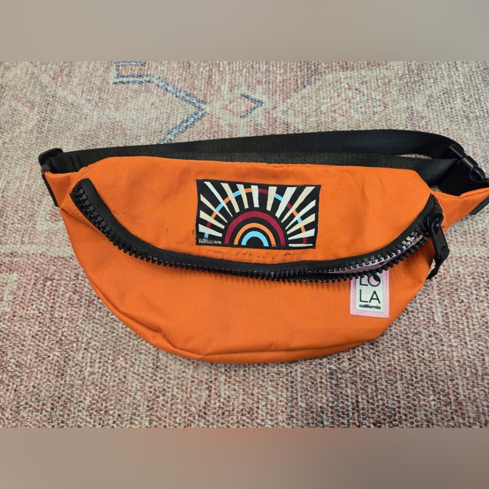 Lola California nylon Fanny pack bag with sunshine patch